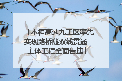 本桓高速九工区率先实现路桥隧双线贯通 主体工程全面告捷